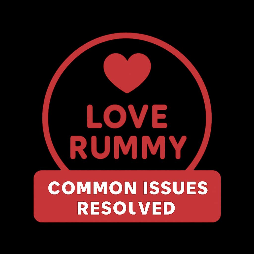 Icon representing guidance on resolving Love Rummy issues.