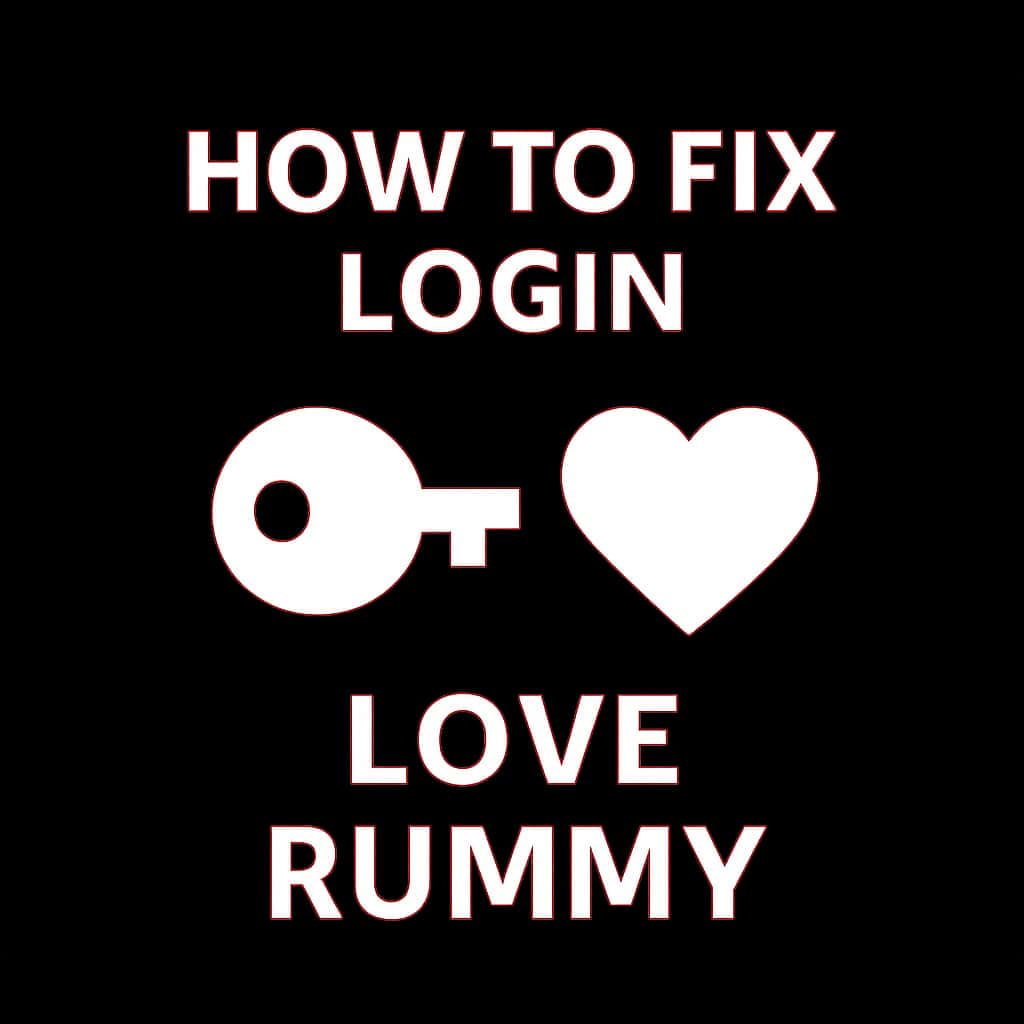 A badge representing the guide for fixing Love Rummy login issues.
