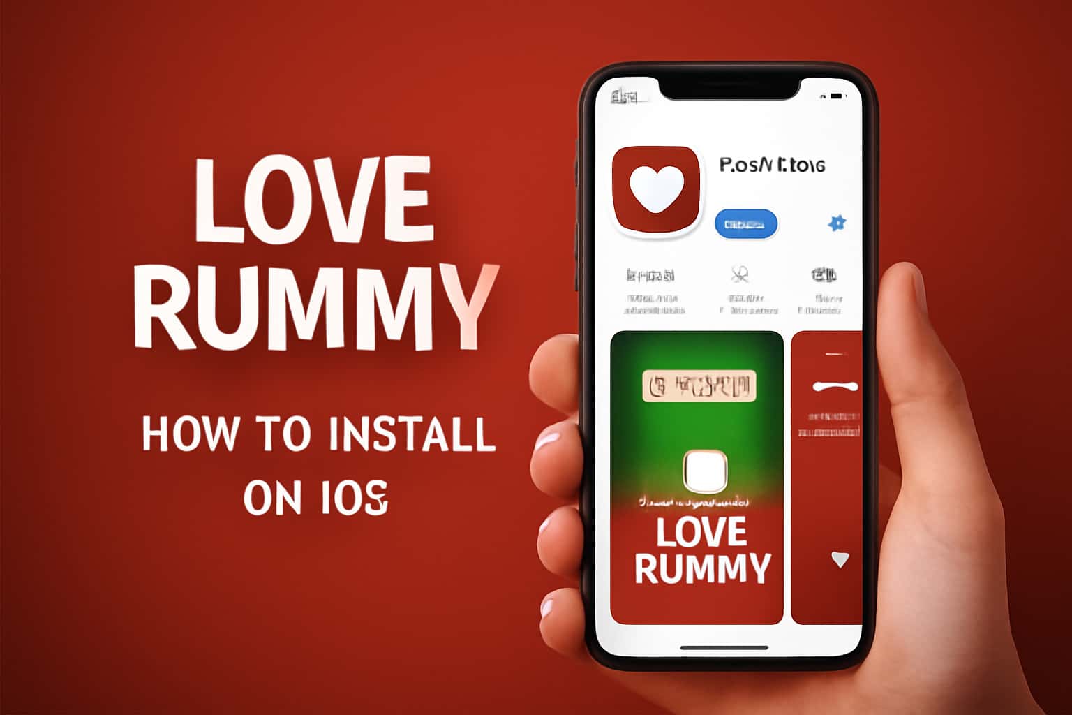 Informational guide on installing Love Rummy on iOS devices.