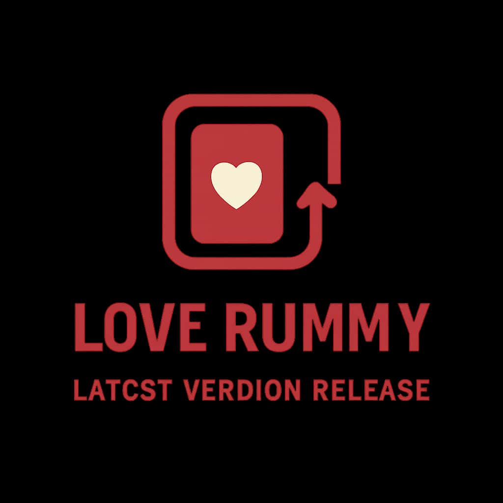 A badge illustrating Love Rummy version release information.