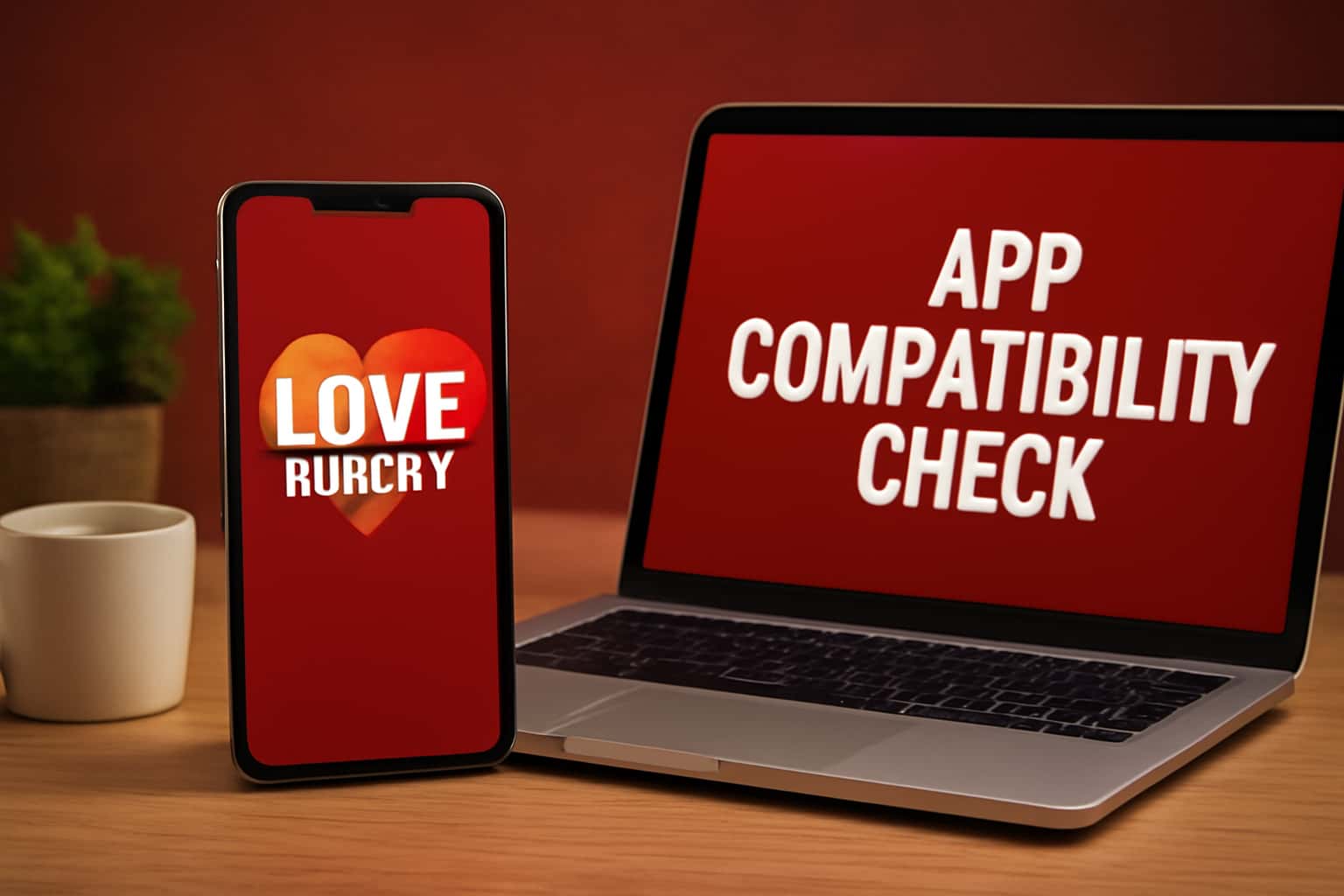Love Rummy App Compatibility Check informational graphic.