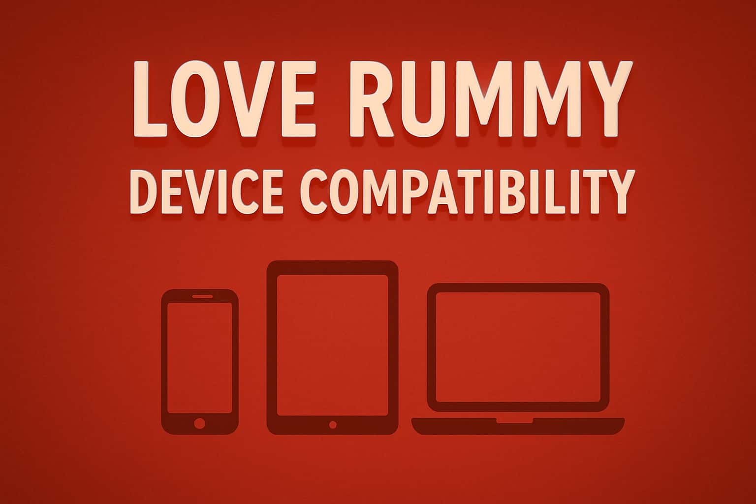 An infographic representing Love Rummy Device Compatibility with device icons and compatibility information.