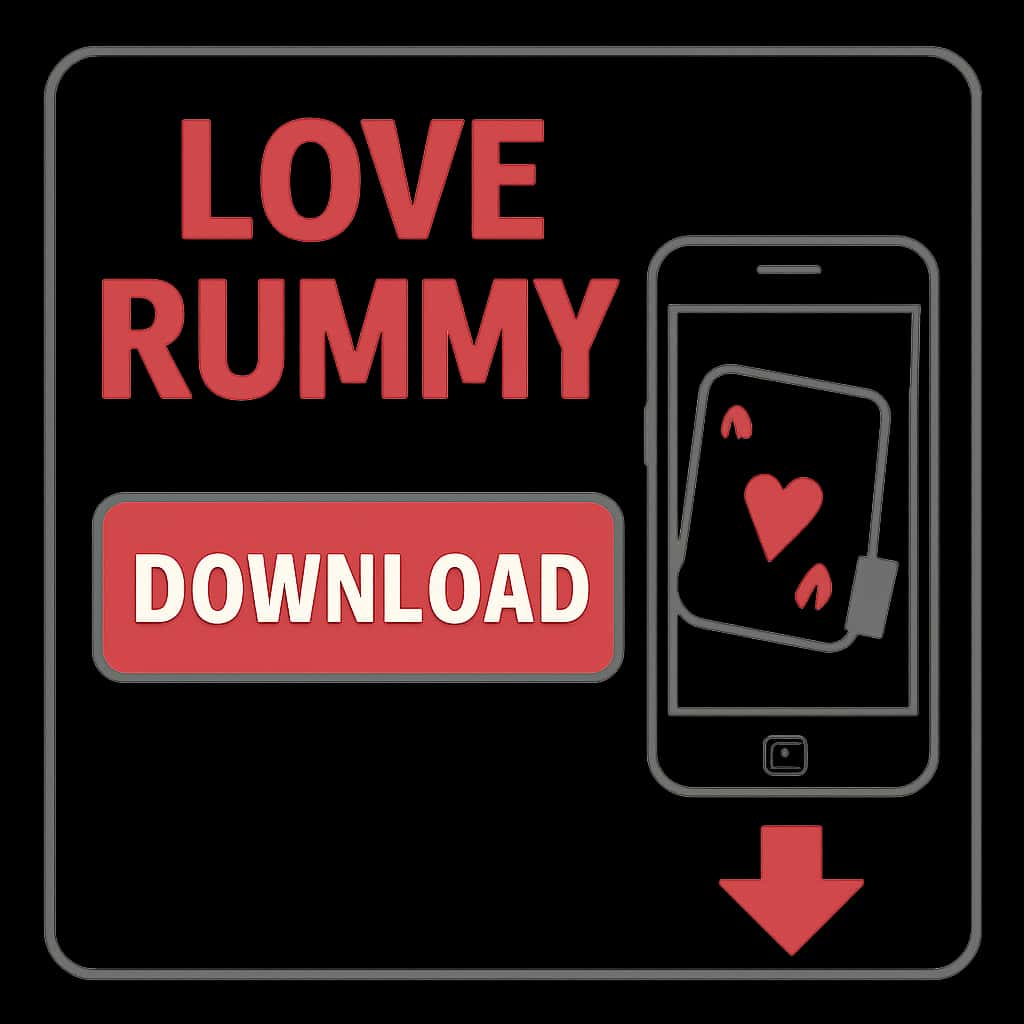 Diagram illustrating the Love Rummy download process.