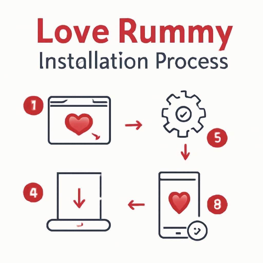 Diagram illustrating Love Rummy Installation Process.