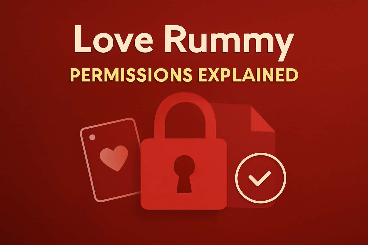 Visual representation of Love Rummy Permissions Explained with clear text.