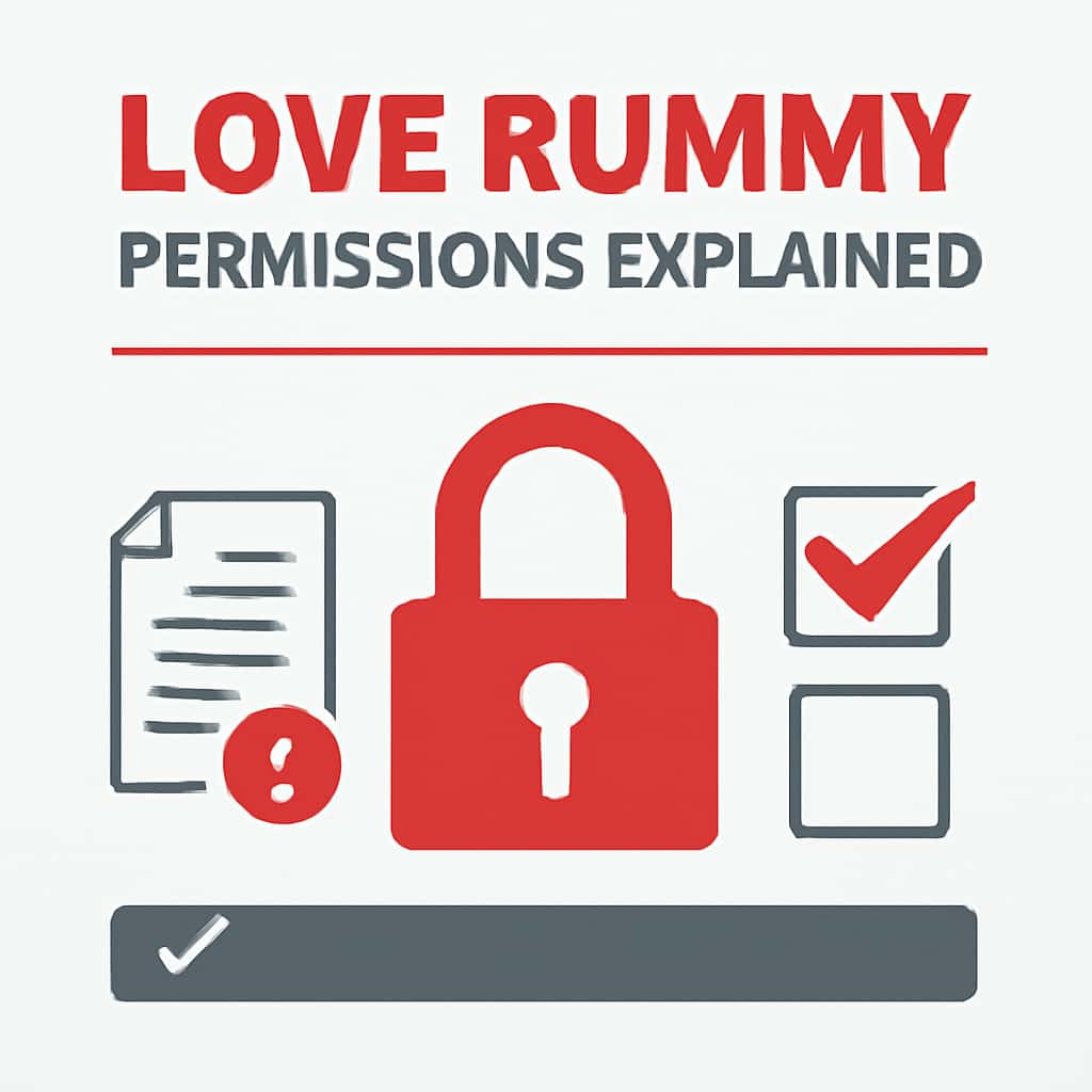Illustration detailing Love Rummy Permissions.