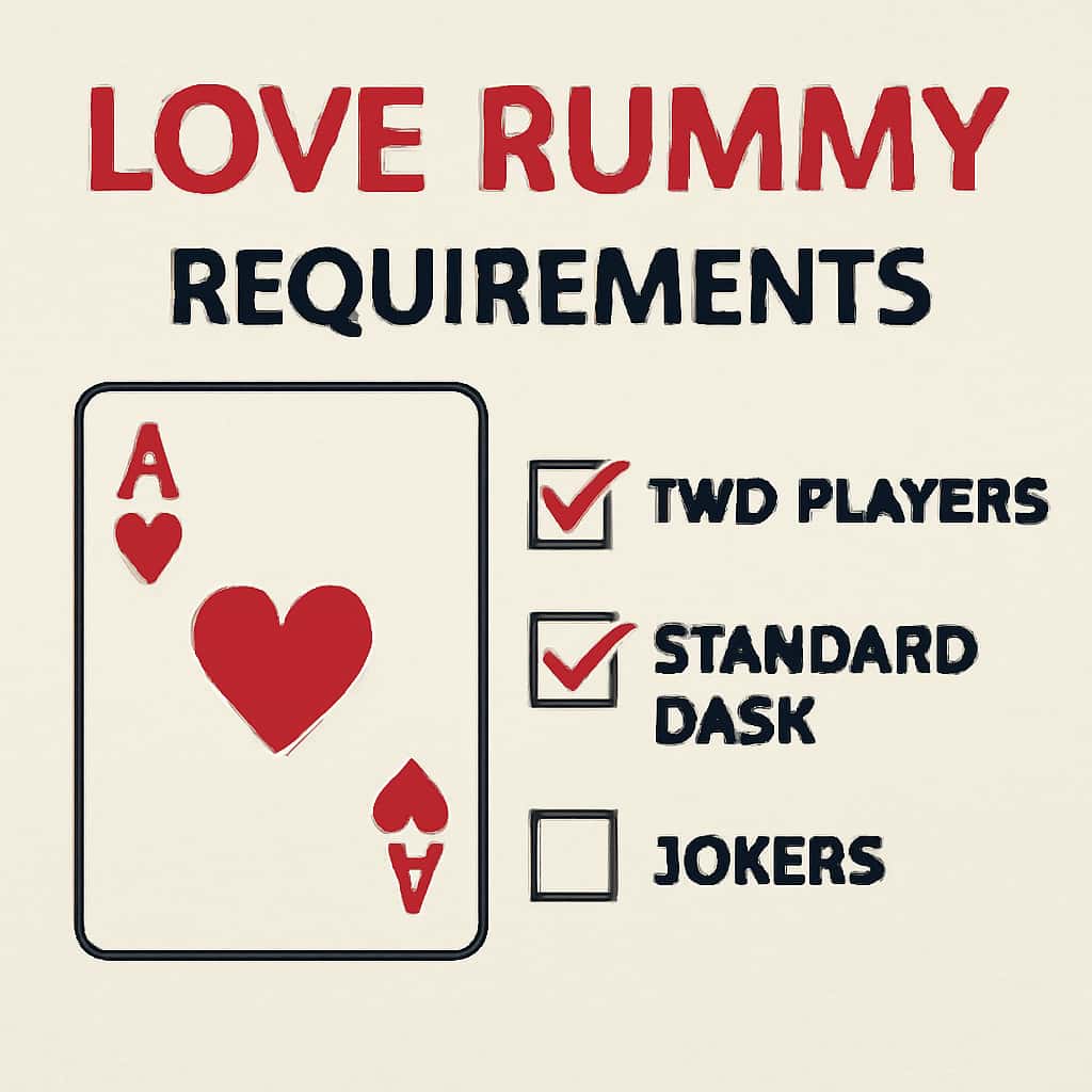 Diagram illustrating Love Rummy Requirements