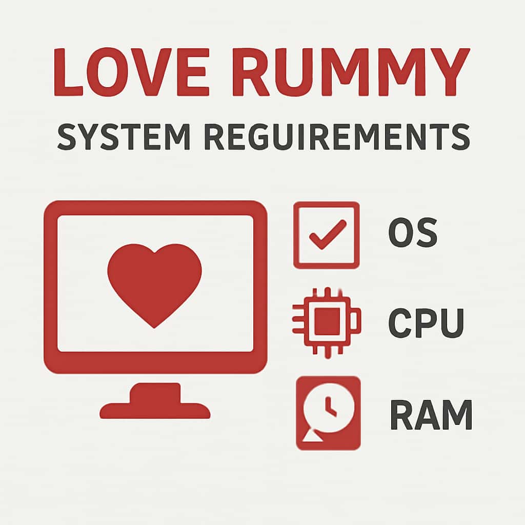 Illustration showing Love Rummy installation steps.