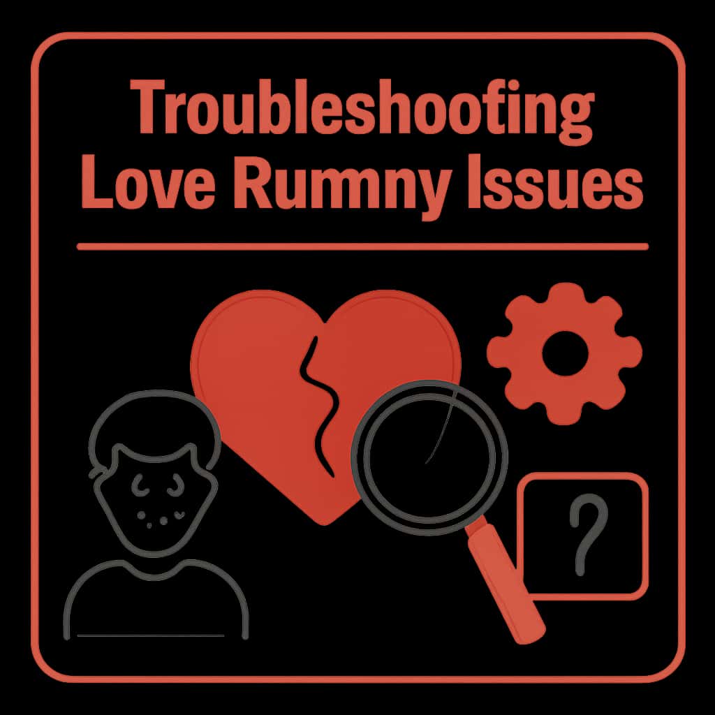 Diagram showing troubleshooting process for Love Rummy.