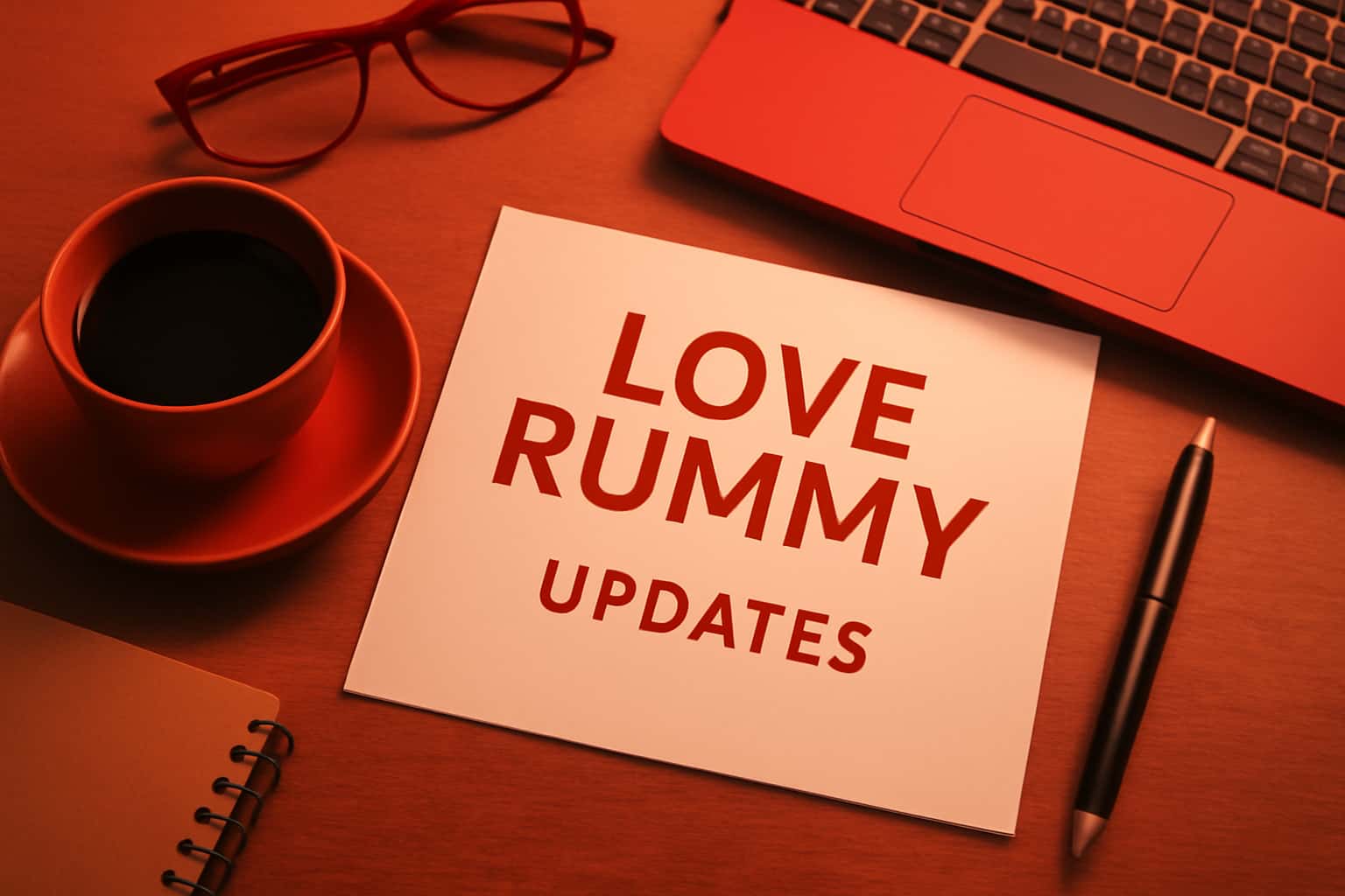 Informative visual about Love Rummy updates with prominent text.